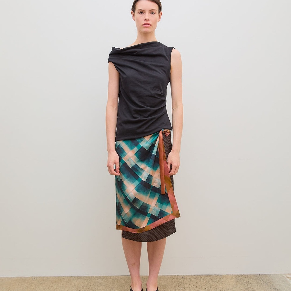 Silk Scarf Wrap Skirt